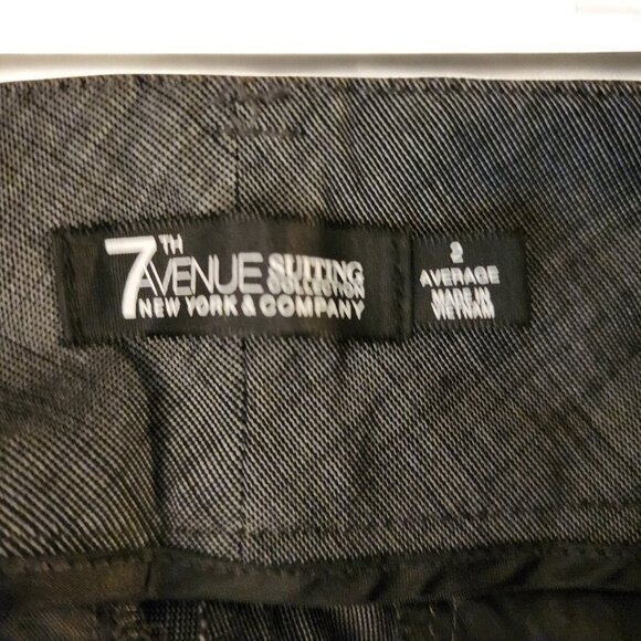 NY & Co. 7th Avenue Gray Suit Trousers Size 2 | Tailored Career Pant - Picture 8 of 10